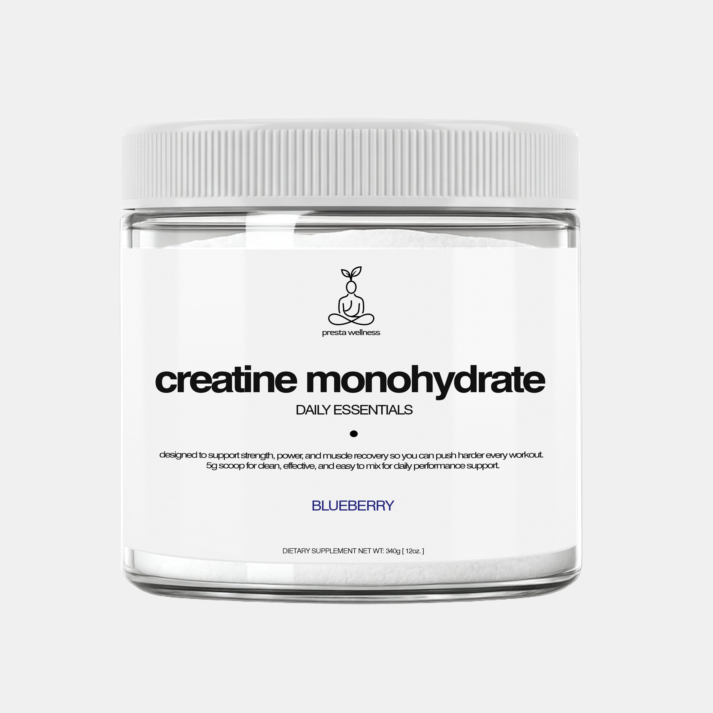 presta wellness creatine monohydrate - blueberry