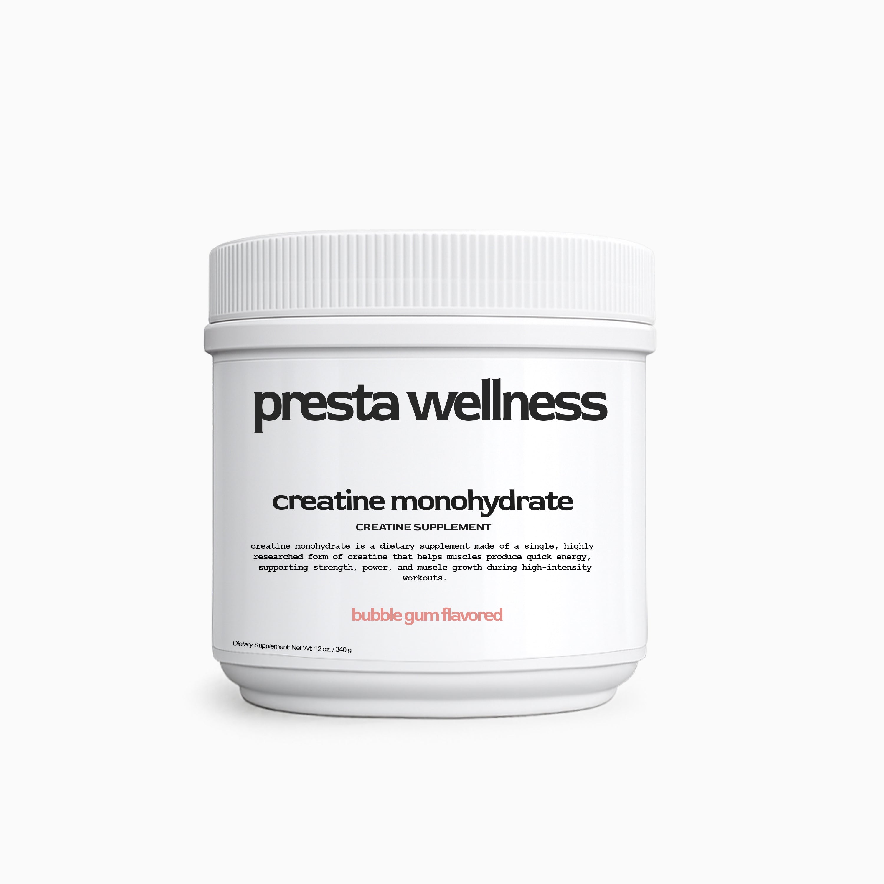 presta wellness creatine monohydrate - bubble gum