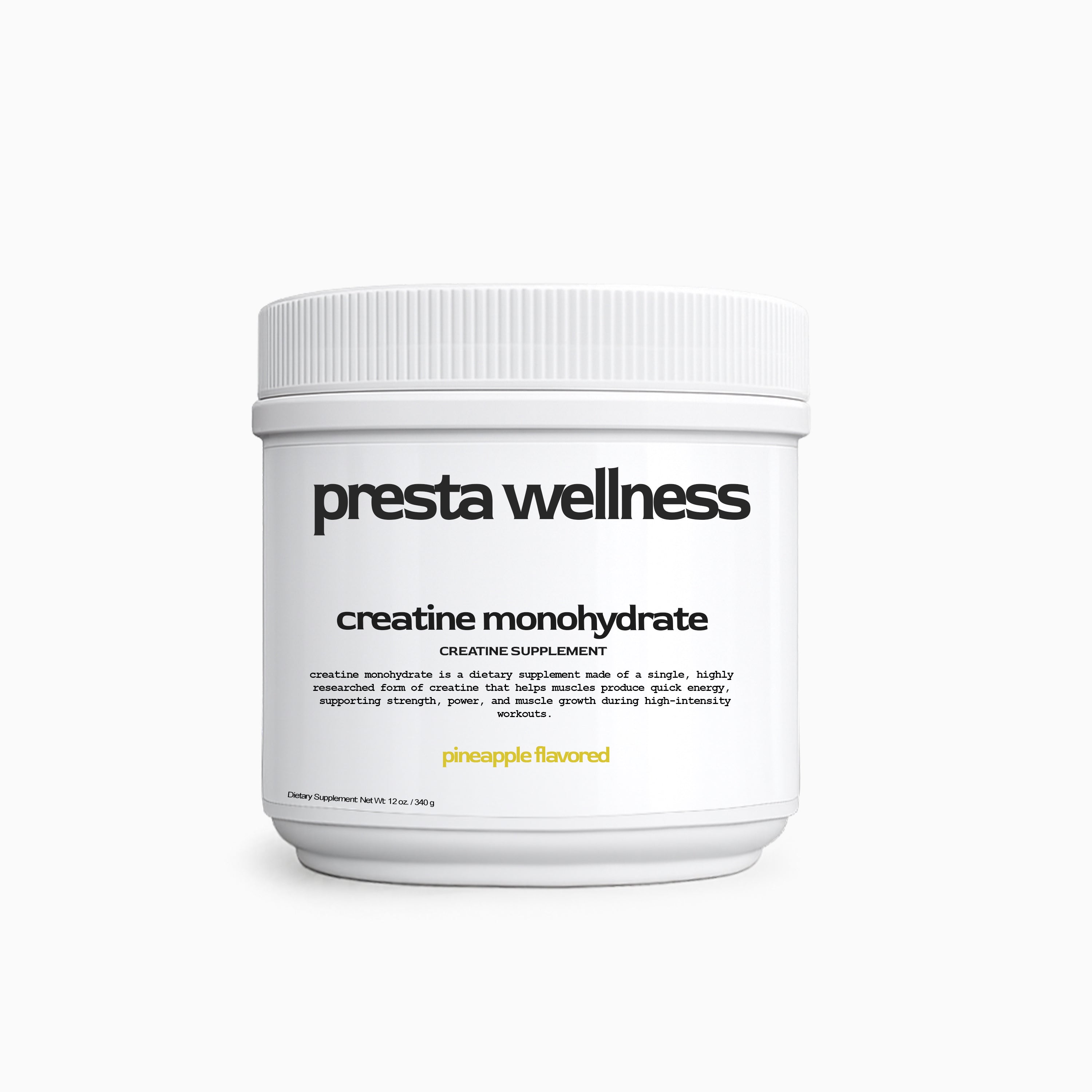 presta wellness creatine monohydrate - pineapple
