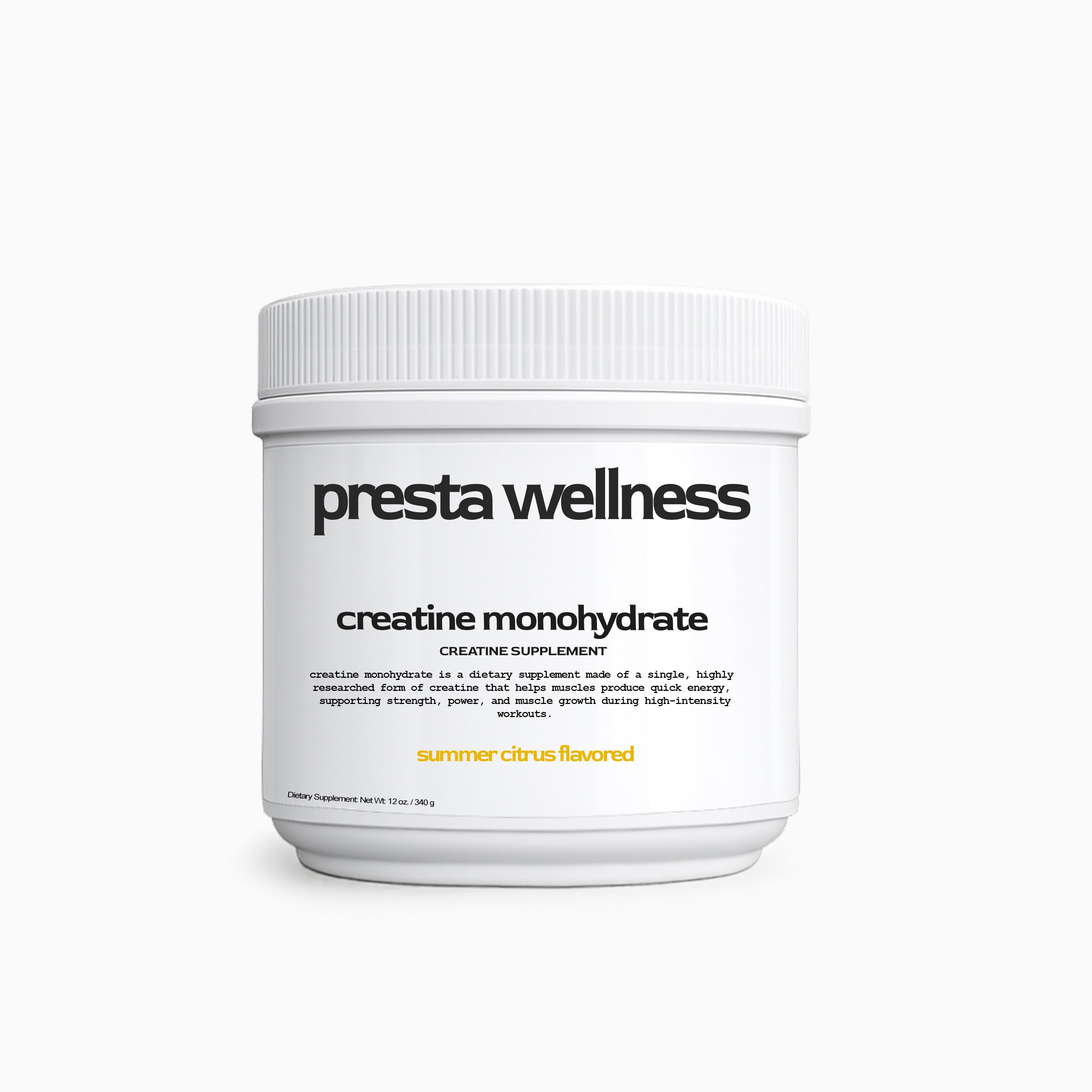 presta wellness creatine monohydrate - summer citrus