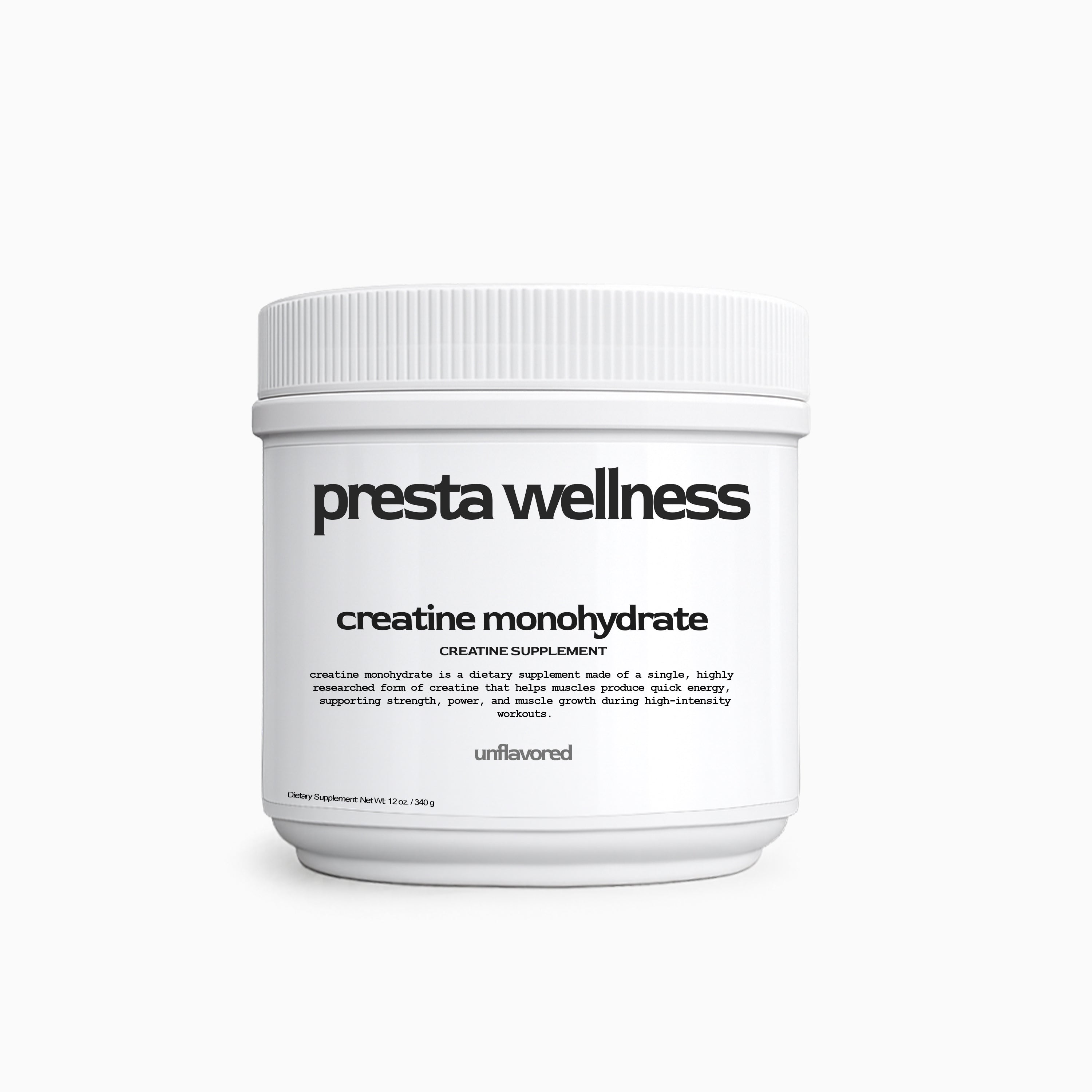 presta wellness creatine monohydrate - unflavored