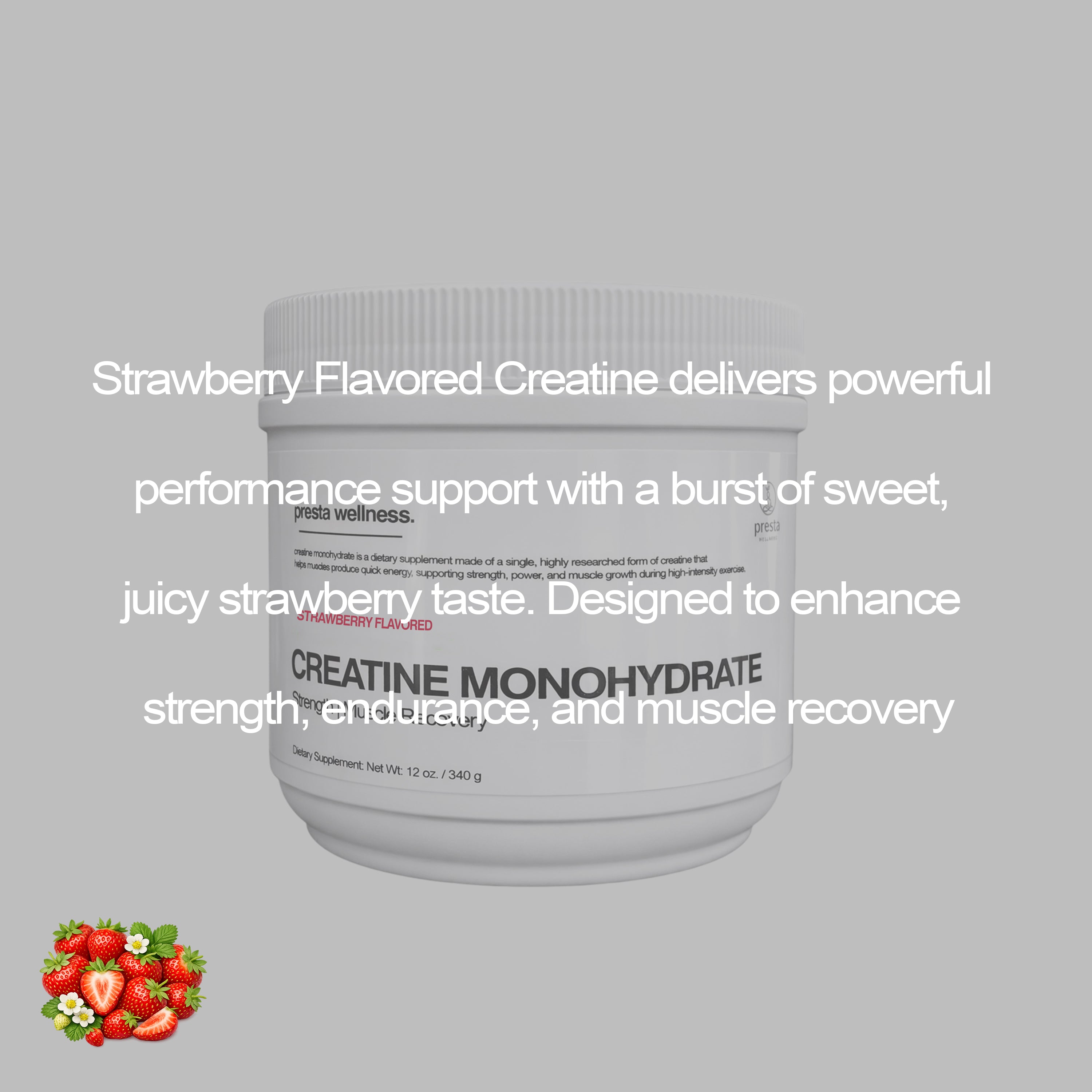 12 oz. Creatine Monohydrate [Strawberry]